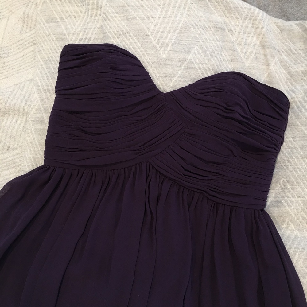 Donna Morgan Long Chiffon dress plum size 8
